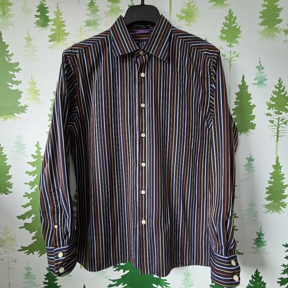 Gap Striped Fitted Shirt - Multicolor.